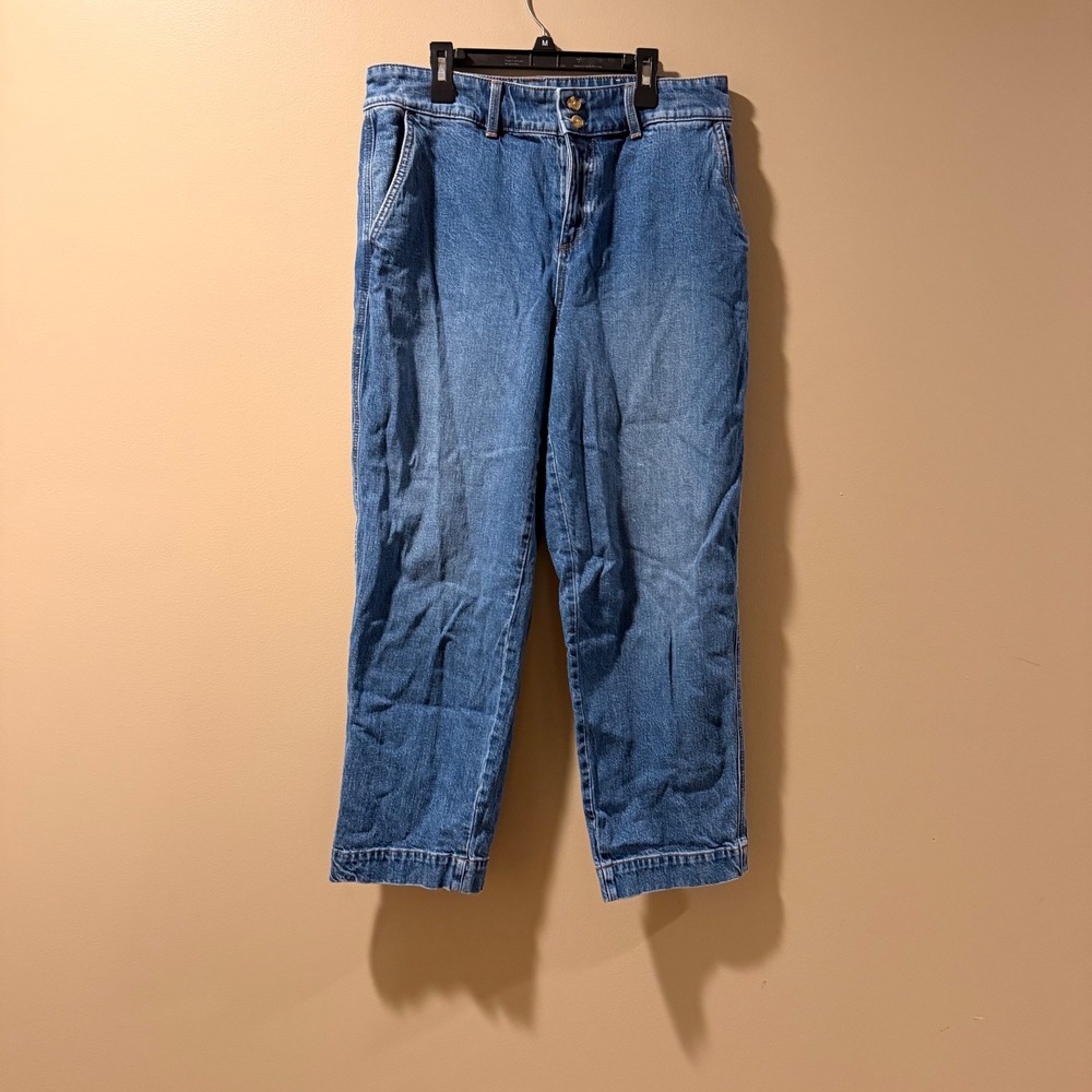 Talbots Straight Ankle Jeans Womens 10 Medium Wash Stretch Quiet Luxury Classic - Picture 2 of 9